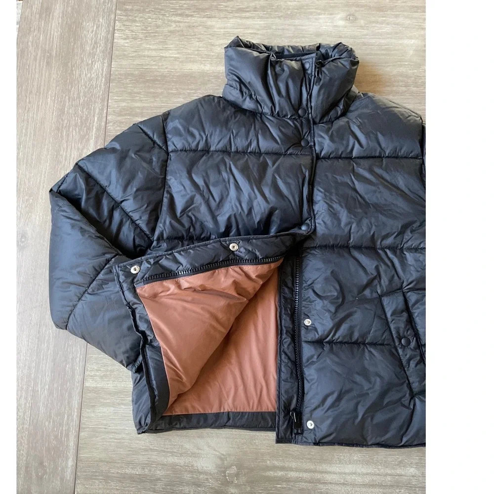 J.Crew Signature Puffer Jacket Black Water Repellent Medium New‎ Without Tags